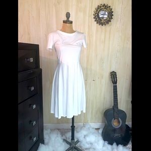 White Short Sleeve Ladies Dress